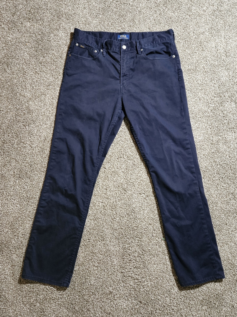 Polo Ralph Lauren Pants Mens 34x31 Navy Blue Straight Fit Office